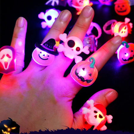 LED Luminous Halloween Rings Creative