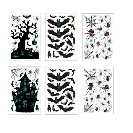 6-Pack Halloween Castle Decoration Wall Sticker