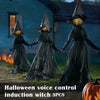 Light-Up Witches with Stakes Halloween Decorations Outdoor